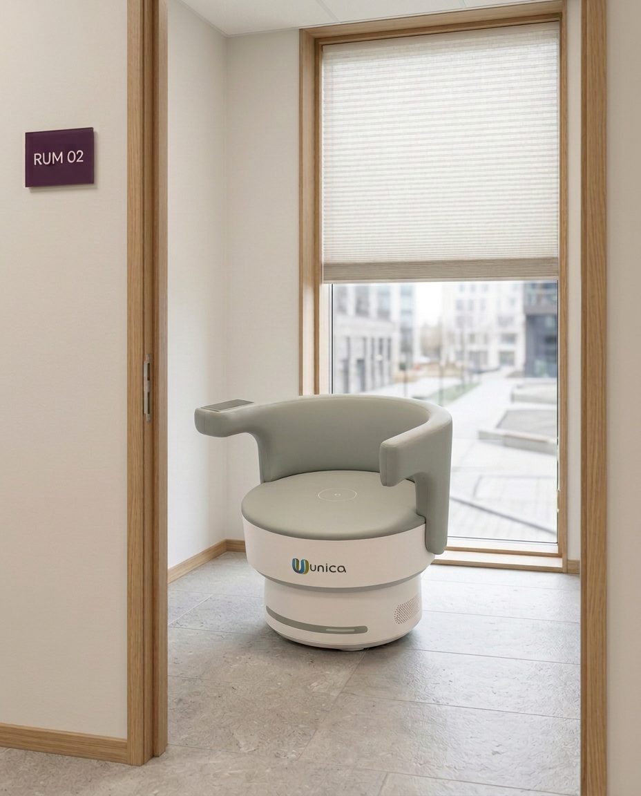 Privat PelvicChairs-rum med Unico Pelvic Chair